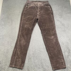 VTG Vintage 80s? Lee Womens Corduroy USA Made Pants Tag 12 L 30x32 Brown